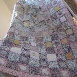 patchwork quilt cottage style shabby chic style quilt handmade quilt cover girls patchwork quilt wedding gift