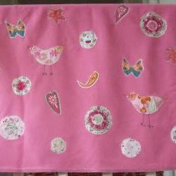 baby girls blanket pink baby blanket baby blanket pink birds butterflies and circle flowers