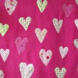 Pink baby blanket pink with hearts crib blanket