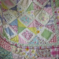 girls patchwork quilt handmade quilt pastel colours quilt baby quilt girls patchwork quilt play mat wall hanging