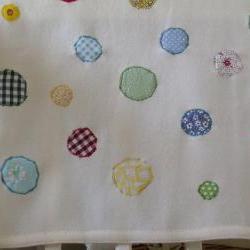 baby blanket baby boy blanket baby girl blanket cream with multicoloured circles